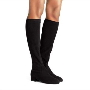 Stuart Weitzman Blk Brooke Suede Knee-high Boots 8